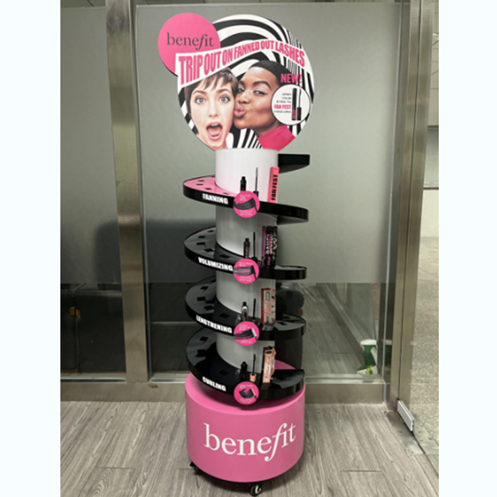 Cosmetics display racks