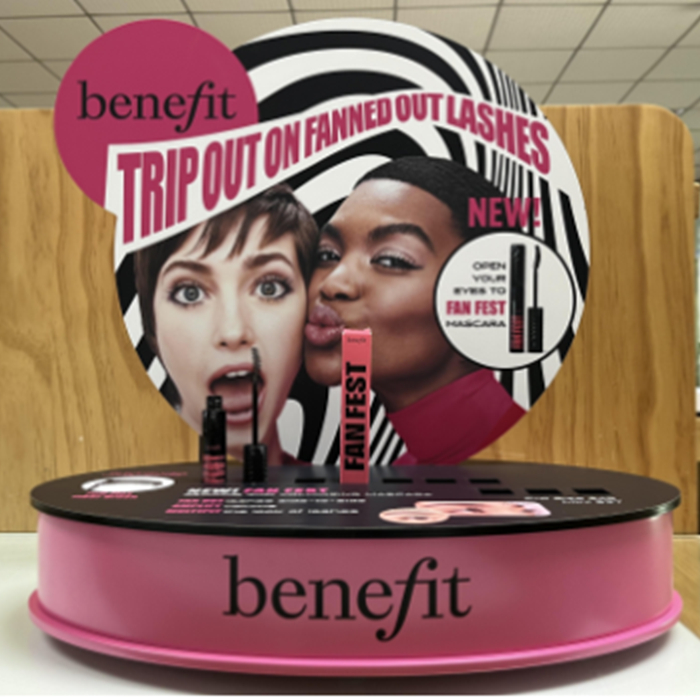 Cosmetics display racks