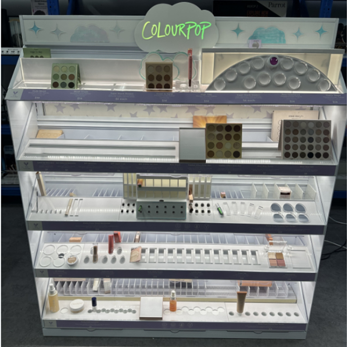 Cosmetics display racks