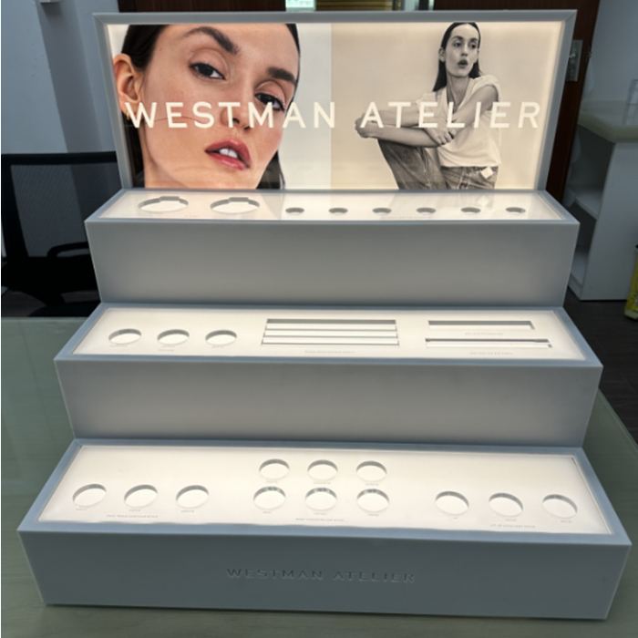 Cosmetics display racks