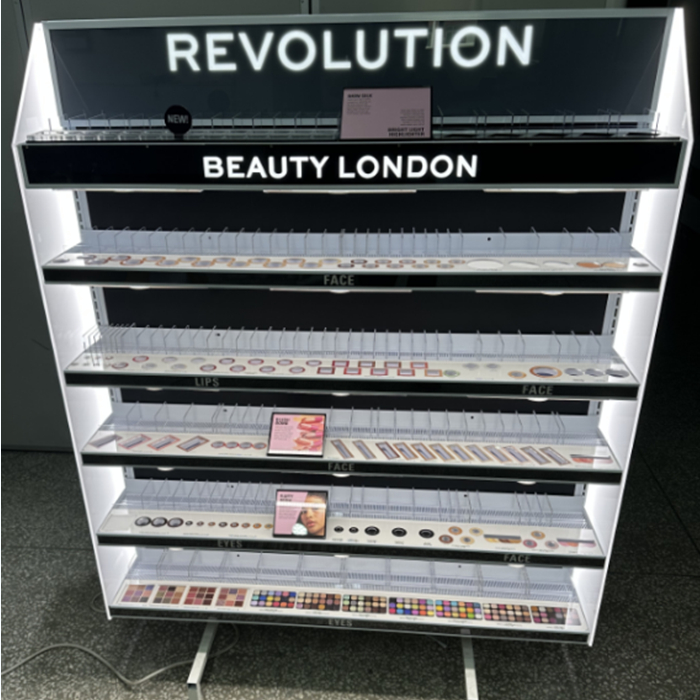 Cosmetics display racks