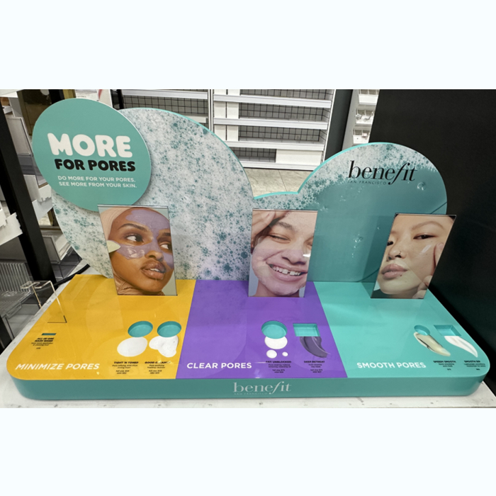 Cosmetics display racks